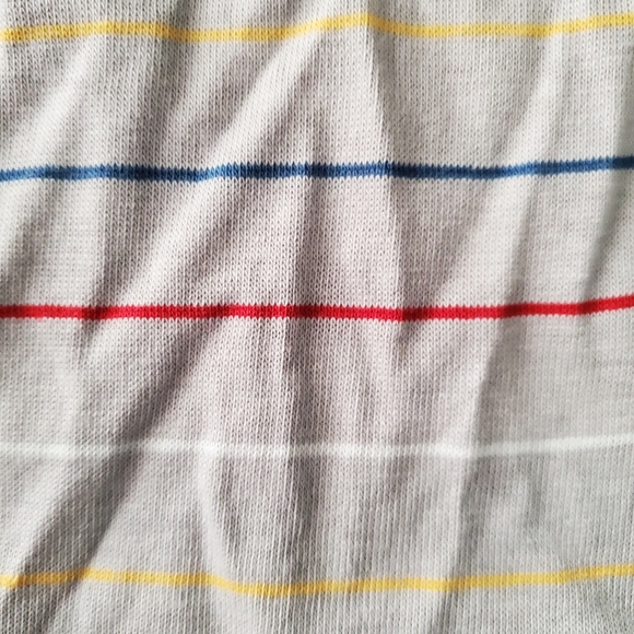 Vintage 1970s Men's Striped Tank Top. Large (please see measurements) 🇺🇸 50/50 - Picture 3 of 10